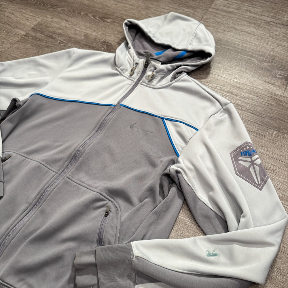 Nike Kobe Bryant Hoodie Men Medium Gray Polyester Therma-FIT Full Zip 508708-072